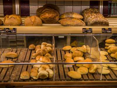 Qui il pane � fatto con il lievito madre...